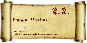 Magyar Ulpián névjegykártya