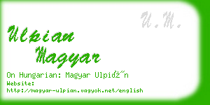 ulpian magyar business card
